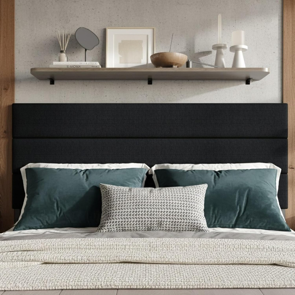 Corona King Upholstered Headboard, Foam Padded Polyester Upholstery with Adjusta