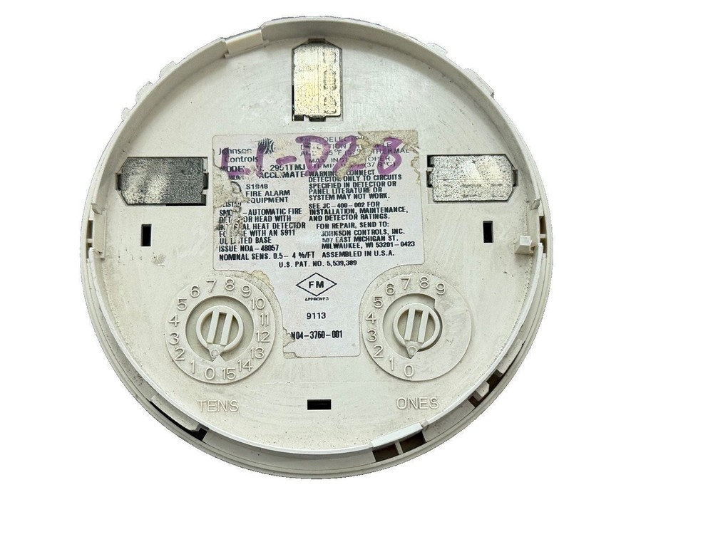 Johnson Controls 2951TMJ Fire Alarm ACCLIMATE Multi-sensor Detector Head