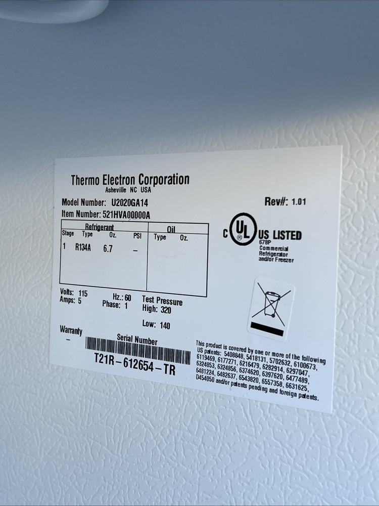 Thermo Electron U2020GA14 Commercial / Laboratory Refrigeration Component *COLD!