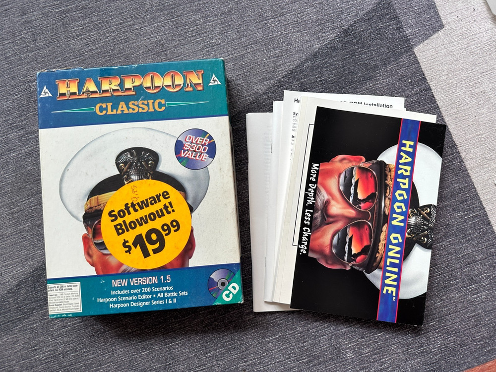 1990s Harpoon Classic PC Game - Packaging Only