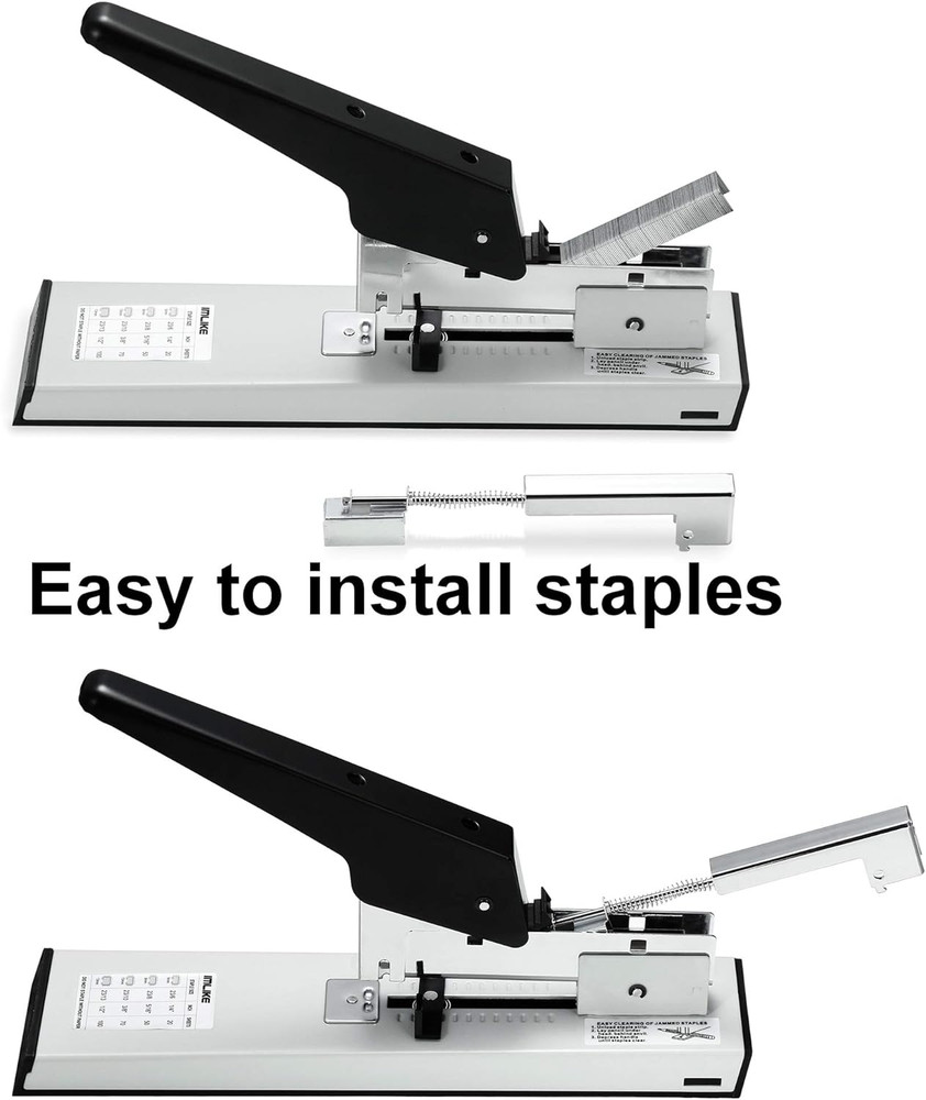 Heavy Duty Stapler with 2000 Staples: 100 Sheets High Capacity Manual Office Sta