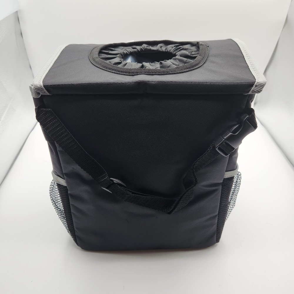 SUN CUBE Car Trash Can - Mesh Pockets, Elastic Opening - Waterproof & Leakproof