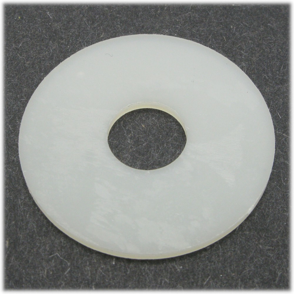 1.25" Nylon Flat Washers, 3/8", 20pc