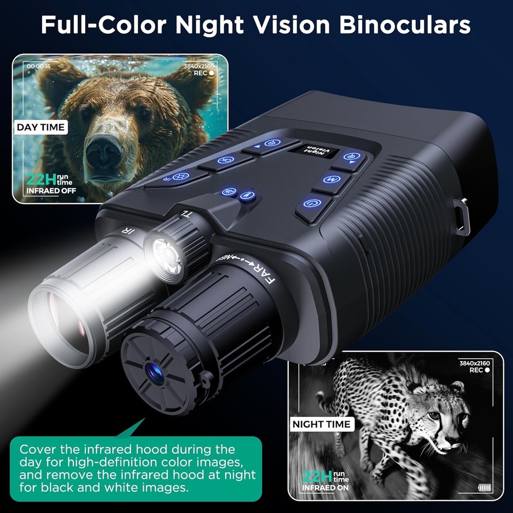 Night Vision Goggles, 58MP Full-Color