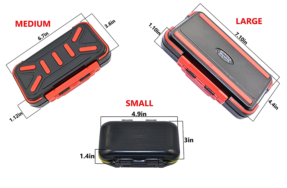 Fishing Tackle Box Lure Waterproof Compartments 2 Layer Storage Hard Case Hook