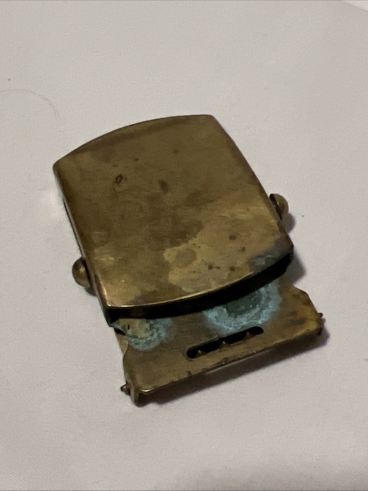 U.S. Military Solid Brass Belt Buckle Pre-Owned