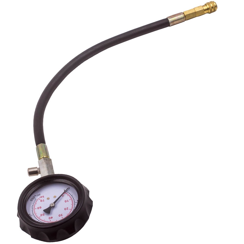 Diesel Engine Compression Tester Gauge Glow Plug Adaptors Tool Kit M10x1.0