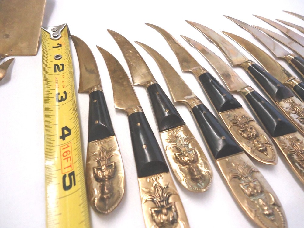 BRASS BRONZE FLATWARE 16-PIECES