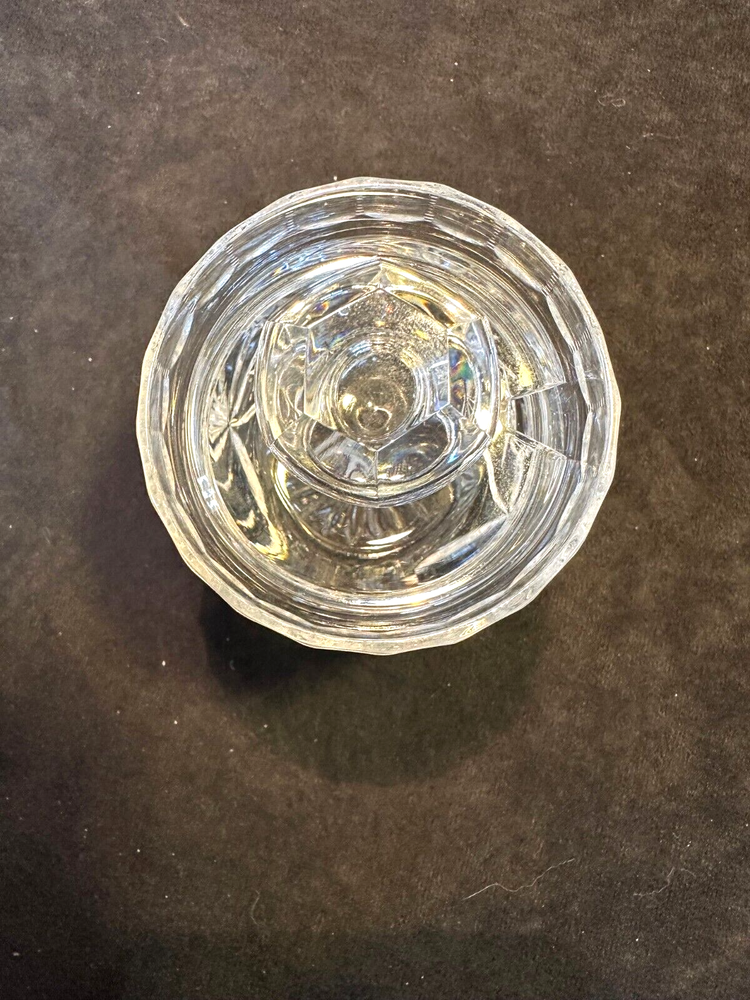 Vintage Rogaska Cut Crystal Glass Lidded Jam Jar