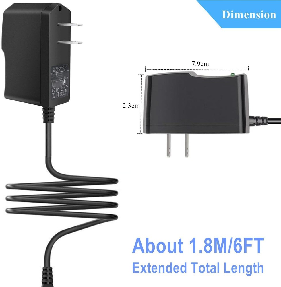 DC12V Power Supply 1A 12V AC Adapter with 11 Changeable DC Plug Tips...