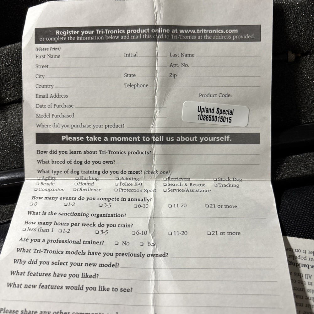 Tri-Tronics Upland Special XL Used UNTESTED READ DESCRIPTION