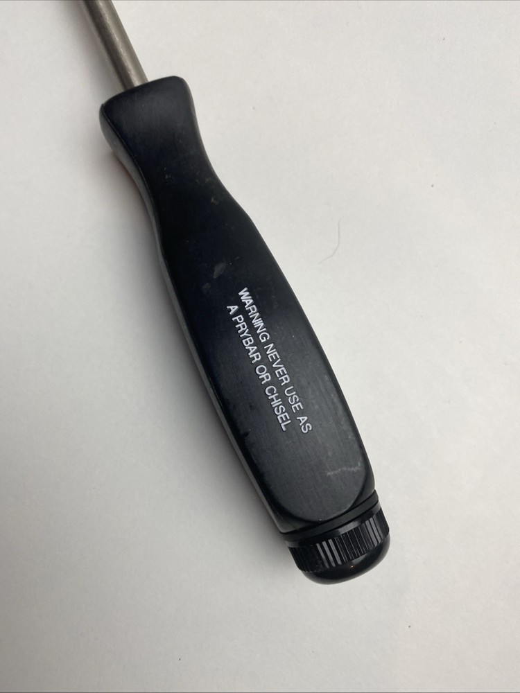 Snap-on 12” SSDM80B Interchangeable Magnetic Bit Driver Black Handle, 5 Bits