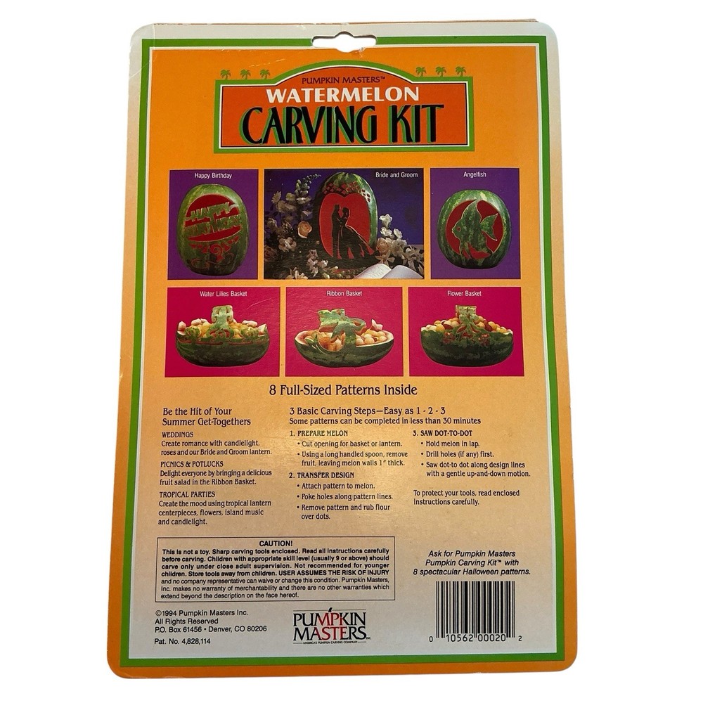 Pumpkin Masters WATERMELON CARVING KIT - Includes 8 Full Size Patterns