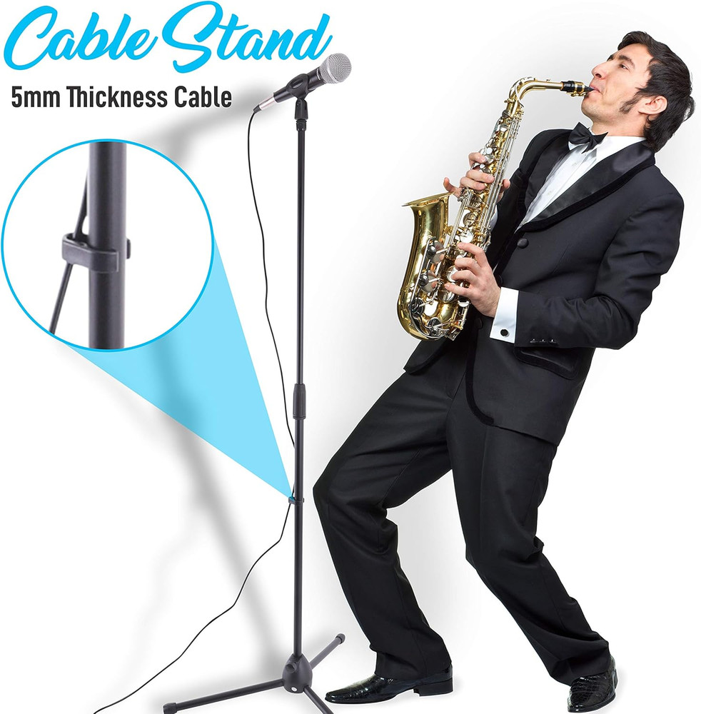 Professional Handheld Dynamic Microphone Kit - Unidirectional Vocal Wired Microp