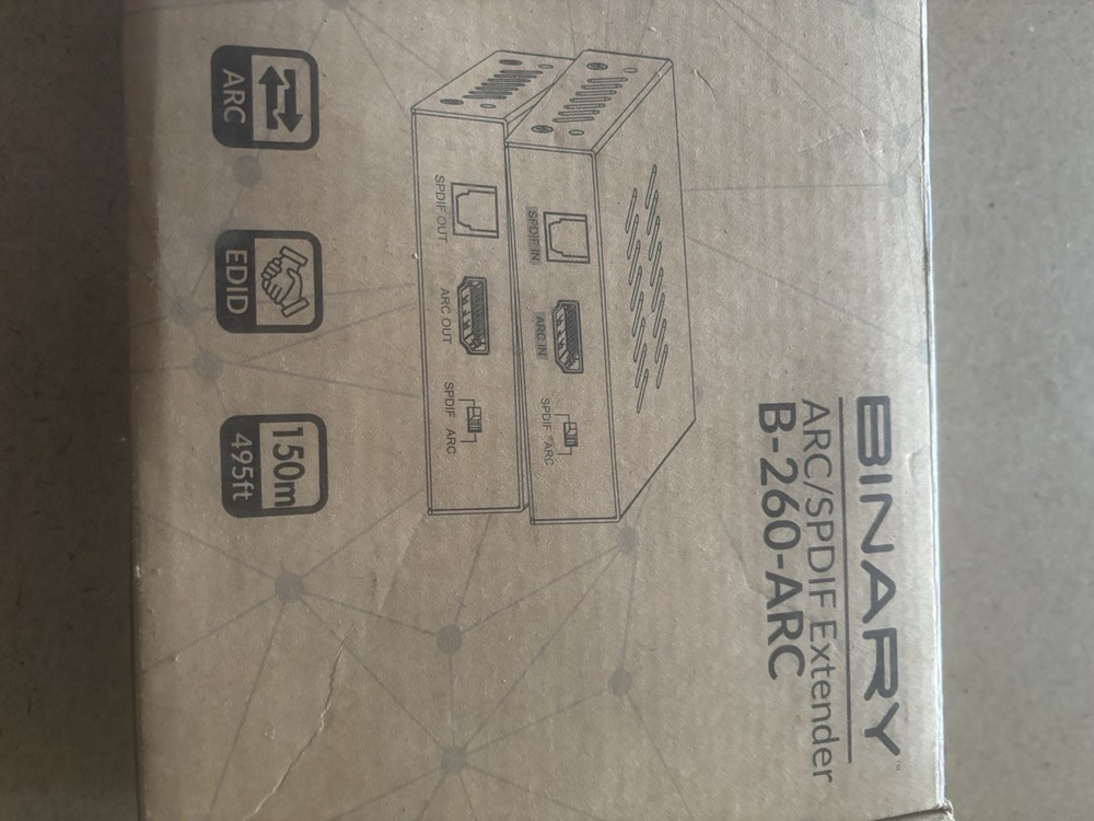 Binary B-260-ARC Audio Return Extender for HDMI Arc and S/Pdif