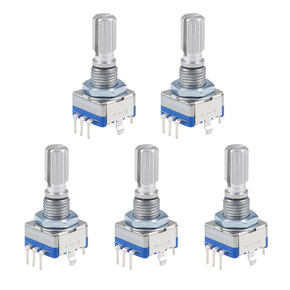 5pcs 360 Degree Rotary Encoder Code Switch Potentiometer EC11 7 Pin 20mm