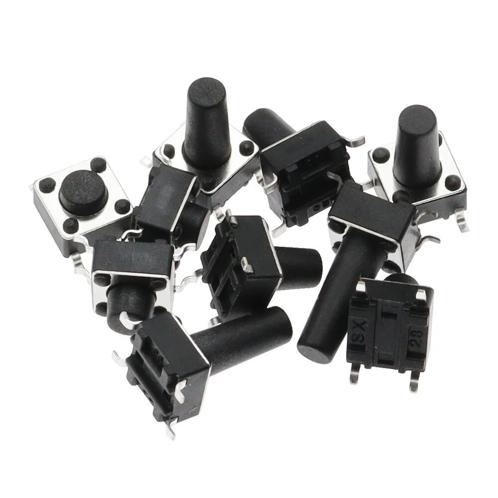 50x Tactile Reset Push Button Switch 4-Pin Momentary Micro Mini Tiny SMD 12V DC