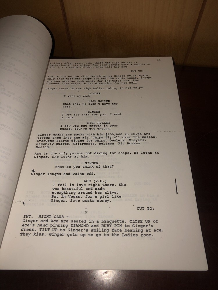 CASINO Movie Script Press Release