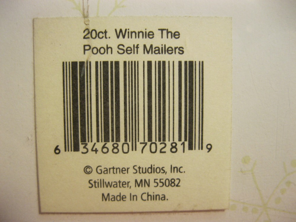 Gartner Winnie The Pooh Self Mailers Christmas Printer Paper 20 Count