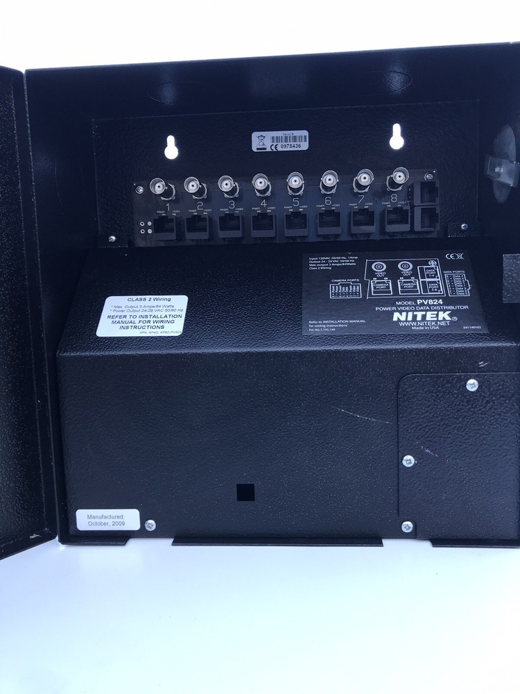 Nitek PV824 Power Video Data Distributor Power Camera Security Coax