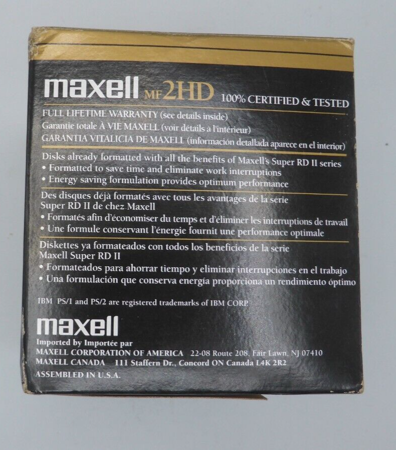 30 Pack Maxell MF 2HD IBM Formatted Floppy Disks