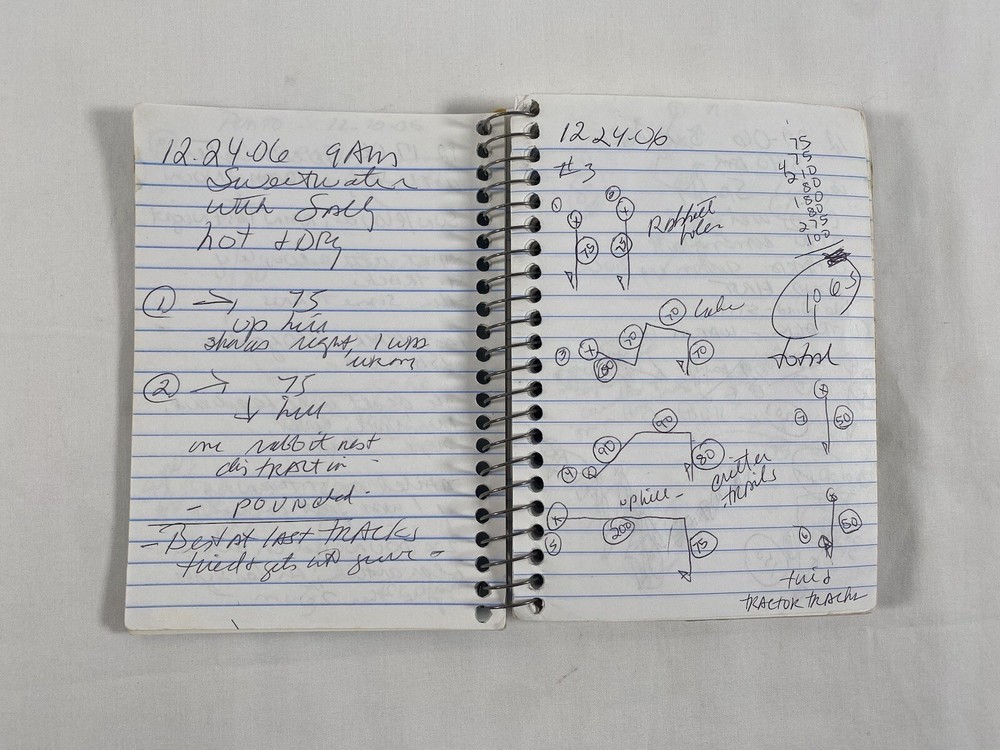 Rare 2006-2010 O’Hara Dog Training Handwriting Journal Note Record