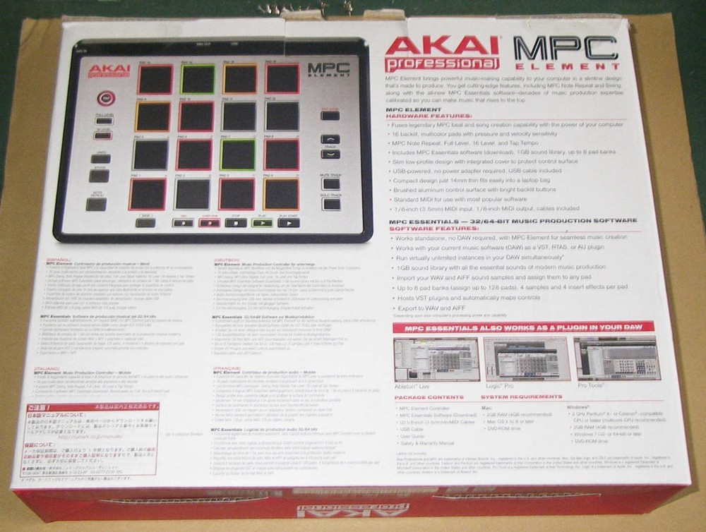 Akai MPC Element DJ Sampler Pro Midi Control Pad