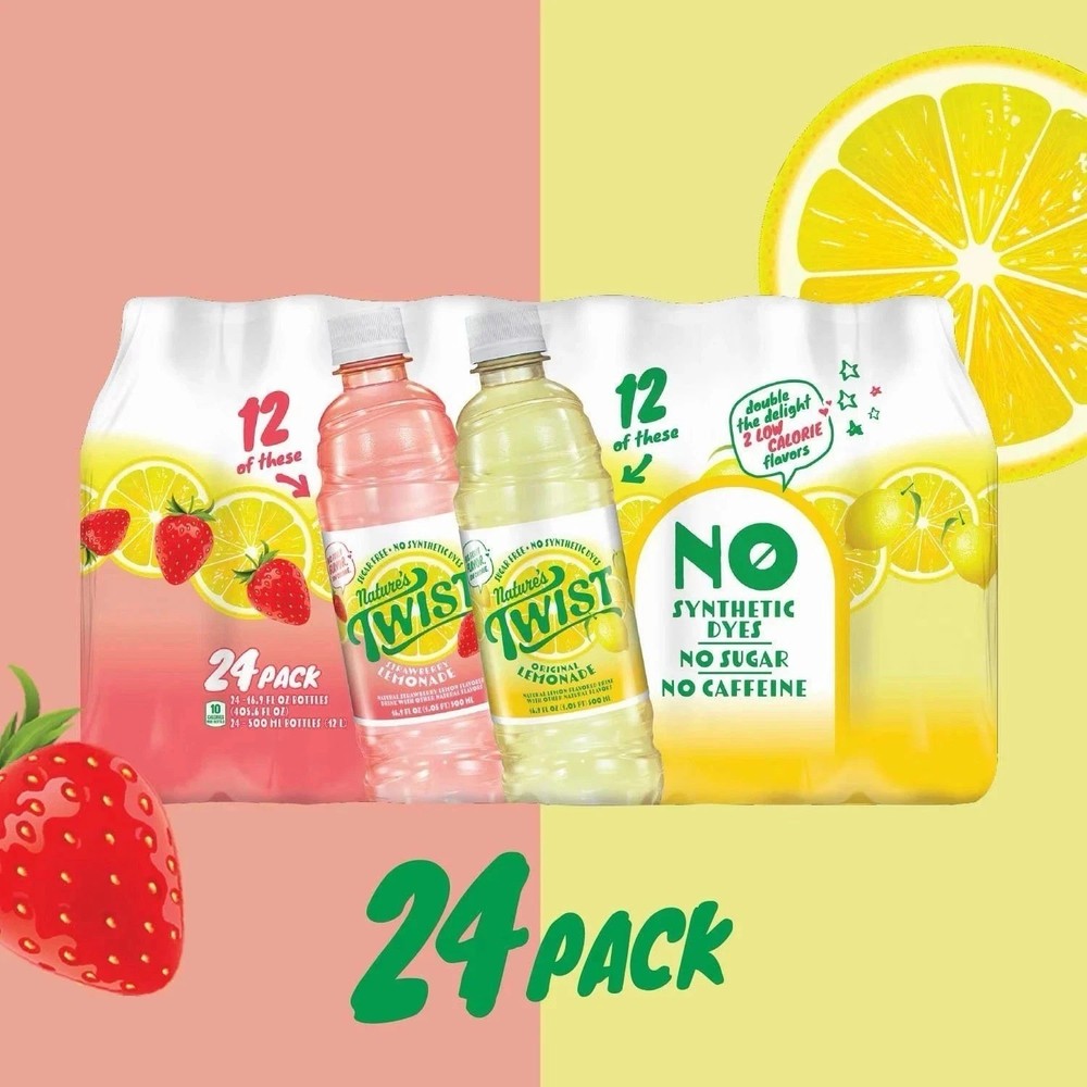 Nature's Twist Sugar Free Lemonade Variety Pack 16.9 fl. oz 24 pk. .