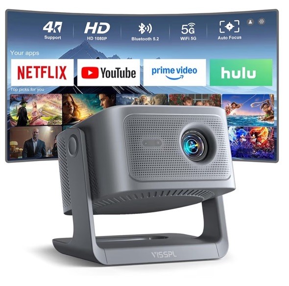 4K Projector with WiFi and Bluetooth