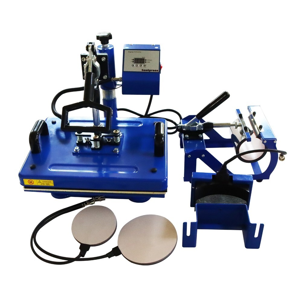 5in1 Heat Press Machine Mug Cap Hat T-shirt Heat Press Transfer Multfunction110V