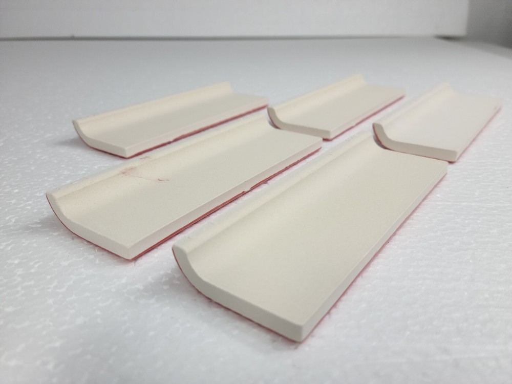 Candy Apple Red Ceramic Tile Mud Cap Subway Trim Mudcap Mid Century Modern