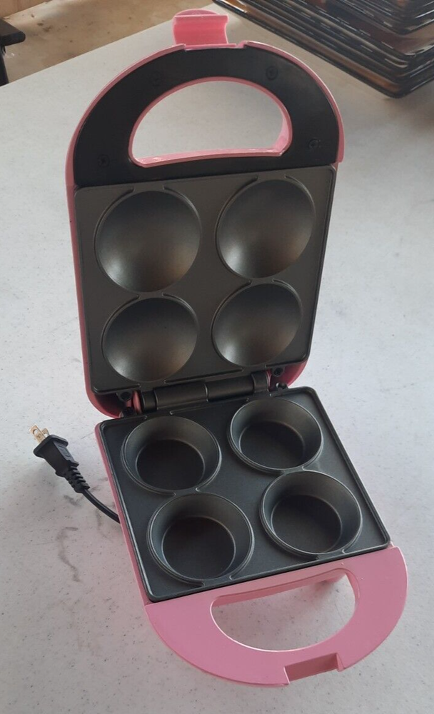 Babycakes Mini Cupcake Maker Pink Makes 4 Mini Cupcakes Preowned