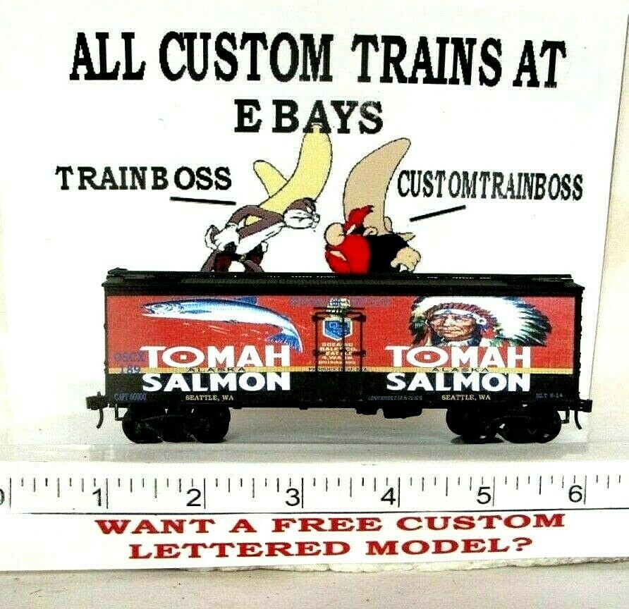 HO SCALE CUSTOM LETTERED ROUNDHOUSE TOMAH SALMON REEFER. 🐟🐟🐟🐟