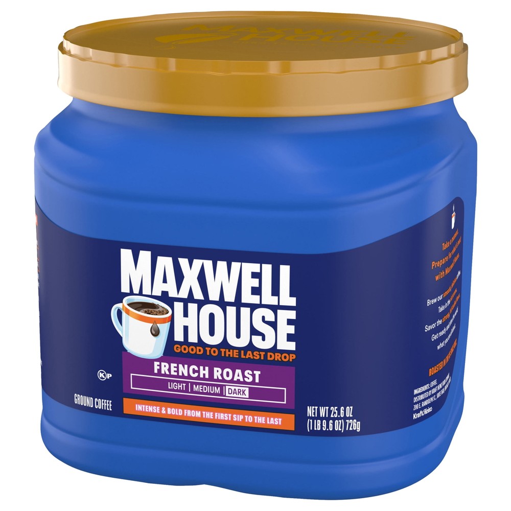 Maxwell House Half Caff Ground Coffee, 25.6 oz. Canister Quick refreshment