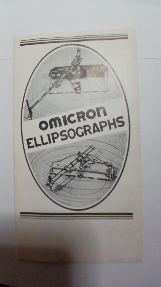 Vintage Omicron Ellipsograph Model 17, a drafting tool. With box and manuals.