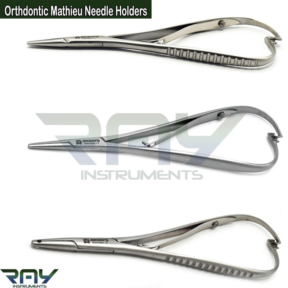 3 Pcs Dental Orthodontic Mathieu Needle Holder Forceps Ligature Pliers CE