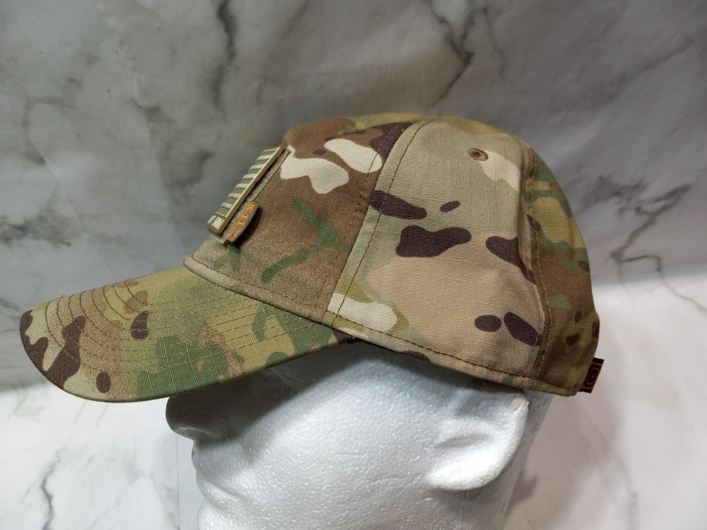 5.11 Flag Bearer Tactical Strapback Hook and Loop Patch Cap Hat Multicamo