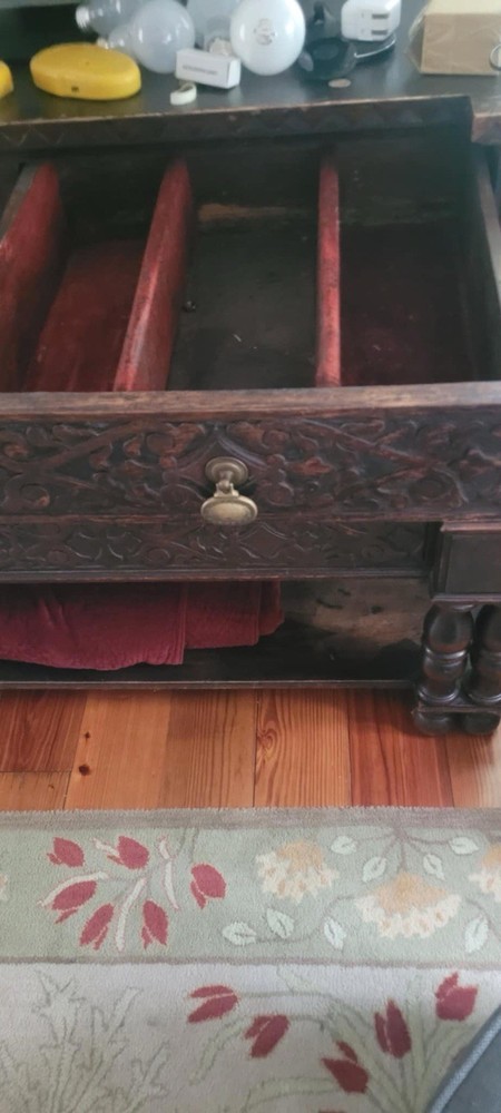 Antique Chilean Hand-Carved Sideboard