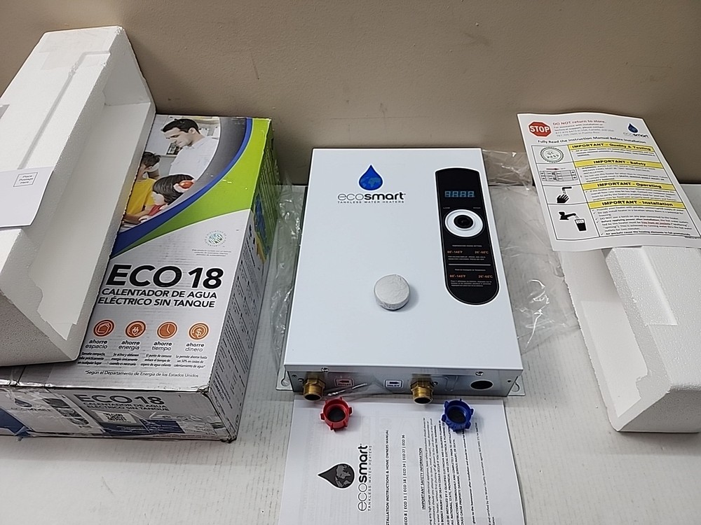 EcoSmart 18 kW 3.51 GPM 240-Volt Electric Tankless Water Heater  ECO 18