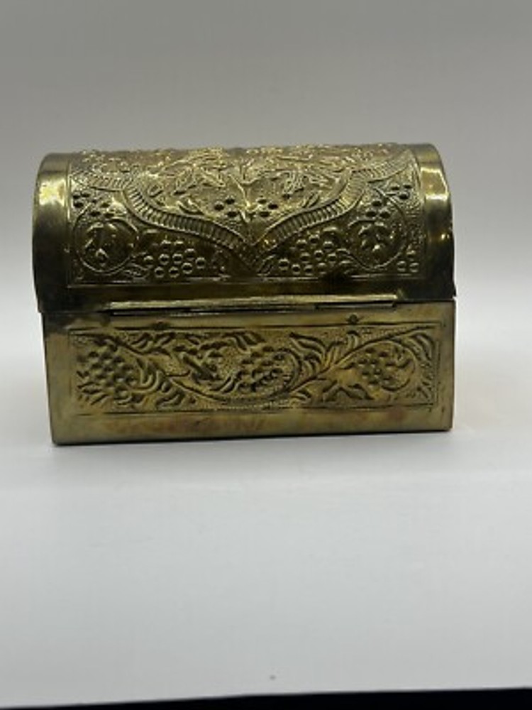 Vintage brass ornate chest