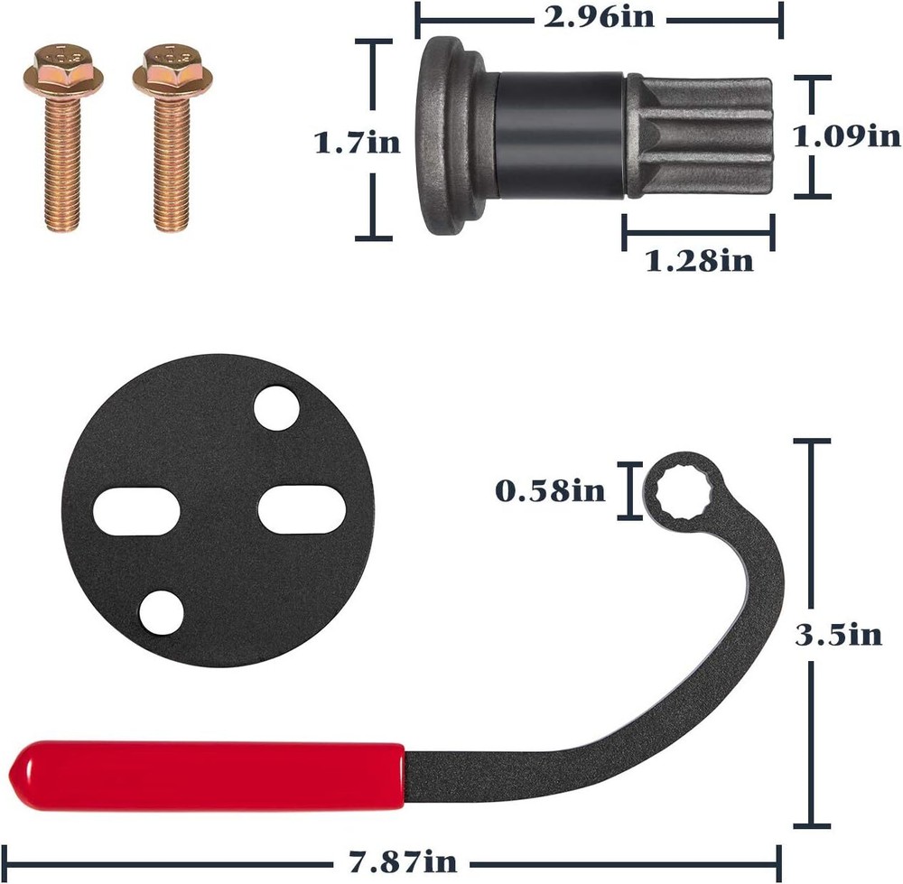 For Dodge Cummins Engine Barring Tool Injection Pump Gear Puller Lock Nut Wrench
