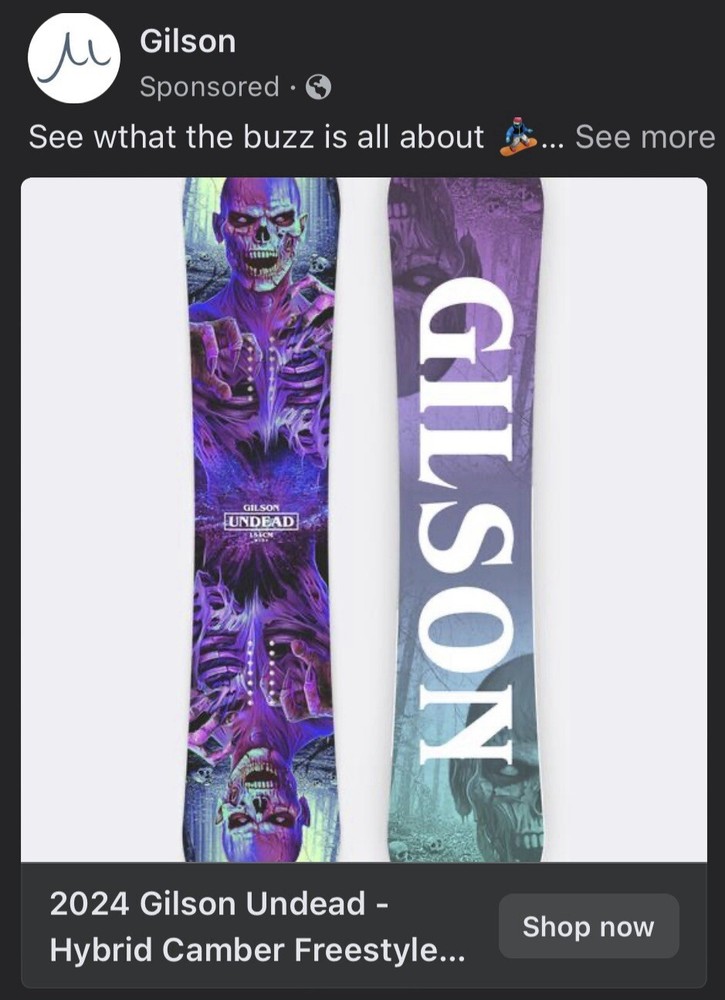 Gilson Undead 159cm Wide deck only