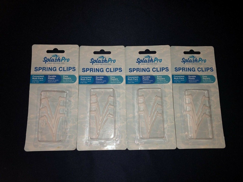 12 Pool Master SplashPro Pool Adapter Spring Clips Fits Quick Change Handles