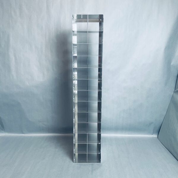 Vertical Freezer Rack 13 Place with Locking Rod Single Handle for 2 in. Boxes