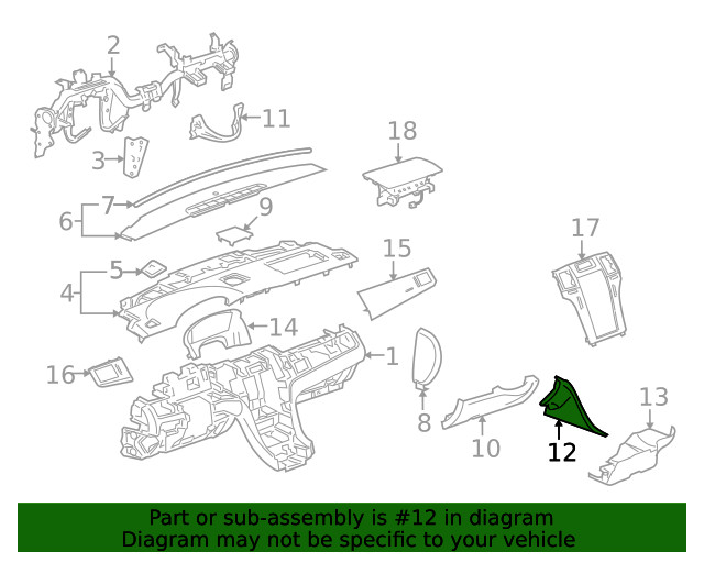Genuine GM Lower Trim Panel 15923060