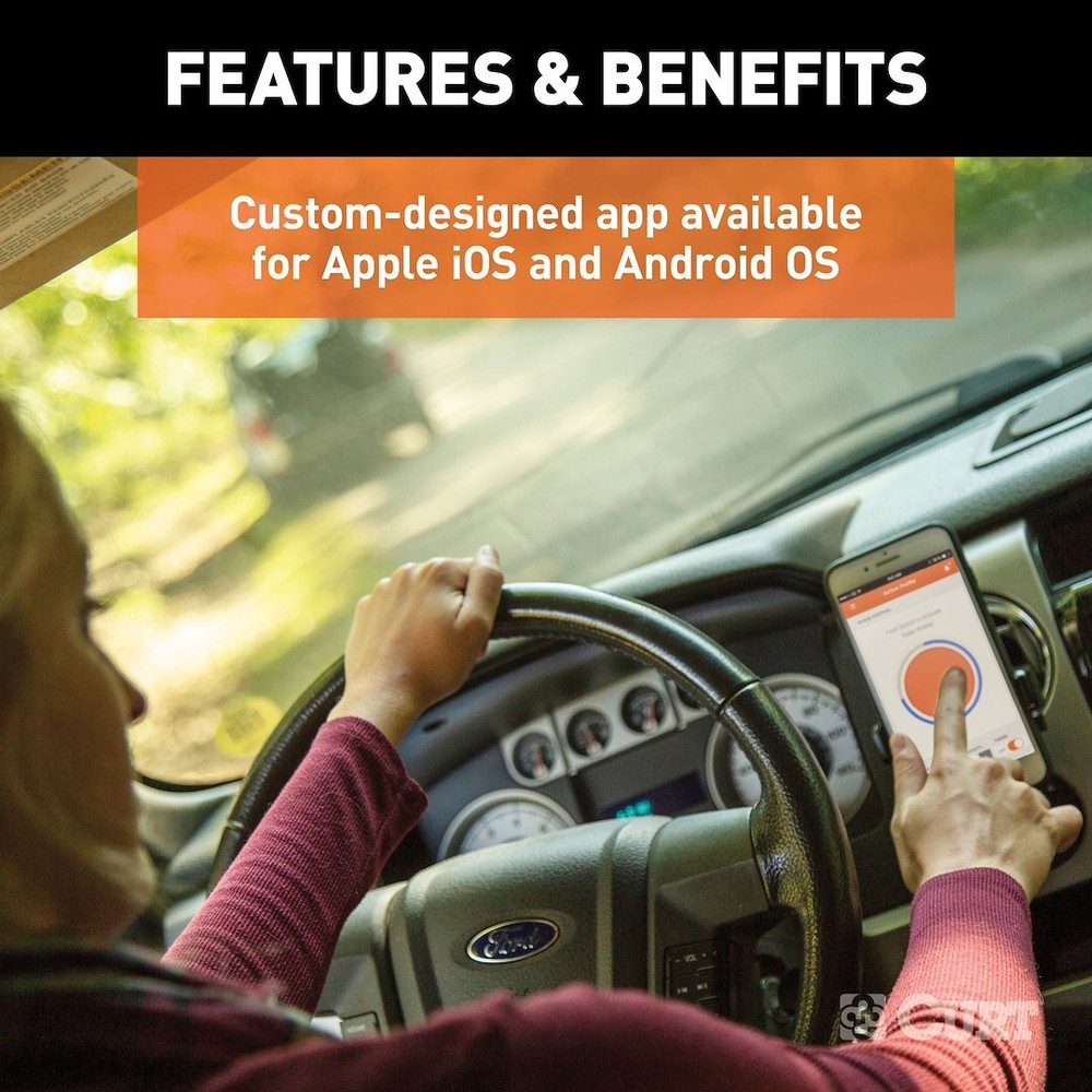 CURT 51180 Echo Mobile Electric Trailer Brake Controller with Bluetooth-Enabled