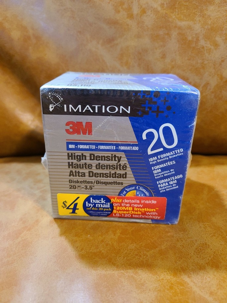 3M Imation IBM Formatted high Density Diskettes NEW 20 Pack