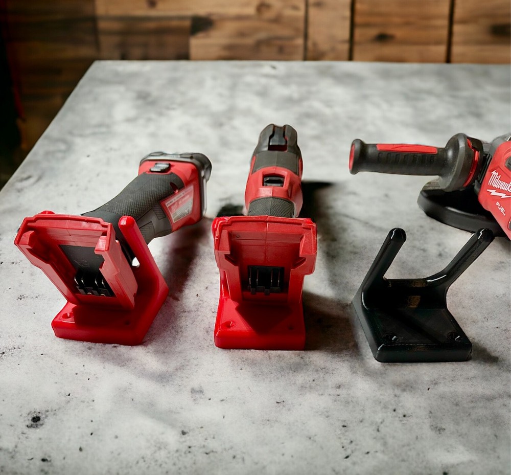 Milwaukee Grinder, End Grinder, Multitool Wall Mount 3D Printed red OR black