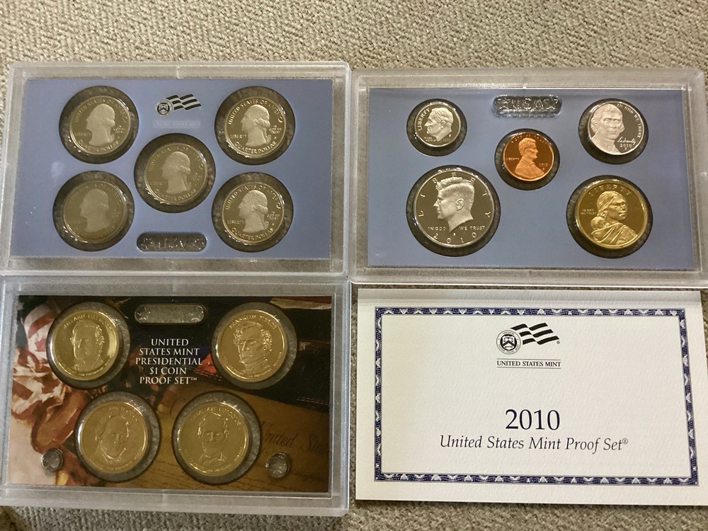 2000, 2001, 2003, 2006, 2008 & 2010 US Clad Proof Sets