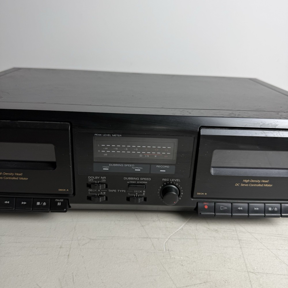 Sony TC-WE305 Double/Twin Audio Cassette Tape Deck Untested Powers On